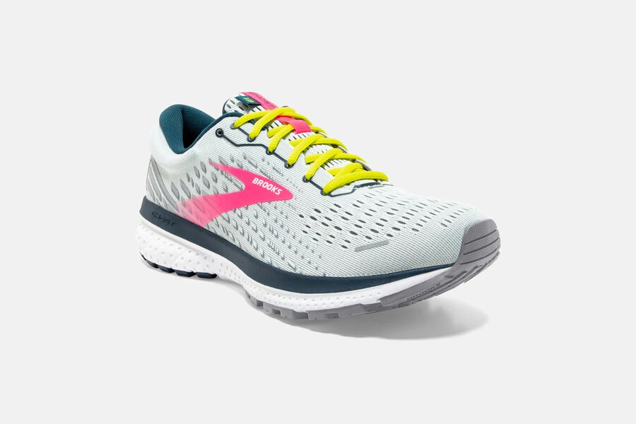 Brooks Ghost 13 Road Running Shoes Womens - Grey/Pink - TJHFS-2317